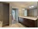 Elegant bathroom with double vanity and large mirror at 20 10Th Nw St # 2104, Atlanta, GA 30309
