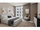 Bright bedroom with large window and city view at 20 10Th Nw St # 2104, Atlanta, GA 30309
