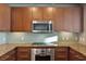 Modern kitchen with stainless steel appliances and granite countertops at 20 10Th Nw St # 2104, Atlanta, GA 30309