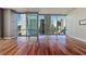 Hardwood floors and city views from large windows at 20 10Th Nw St # 2104, Atlanta, GA 30309