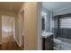 Updated bathroom with a shower, toilet and vanity at 1707 Boulderview Se Dr, Atlanta, GA 30316