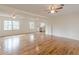 Hardwood floors and ceiling fans in spacious living room at 1707 Boulderview Se Dr, Atlanta, GA 30316