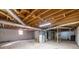 Unfinished basement with exposed ceiling and utilities at 215 Silver Creek Ln, Stockbridge, GA 30281