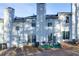 Backyard with patio furniture and a view of trees and fence at 3756 Harvest Dr, Atlanta, GA 30034