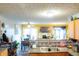 Kitchen with double sink, wood cabinets, and view of dining room at 3756 Harvest Dr, Atlanta, GA 30034