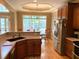 Bright eat-in kitchen featuring a stainless steel refrigerator at 517 Mary Margaret Walk, Loganville, GA 30052