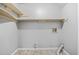 Simple laundry room with built-in shelving at 4006 Maxanne Nw Dr, Kennesaw, GA 30144