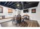 Basement recreation area with a barrel table and seating at 326 Scarlett Ln, Woodstock, GA 30188