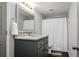 Basement bathroom with granite vanity and shower/tub at 326 Scarlett Ln, Woodstock, GA 30188