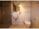 Modern bathroom with glass shower and floating sink at 32 Peachtree Nw St # 1601, Atlanta, GA 30303