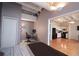 Bedroom with view into kitchen and work area at 32 Peachtree Nw St # 1601, Atlanta, GA 30303