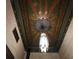 Ornate ceiling with painted details and a stunning light fixture at 32 Peachtree Nw St # 1601, Atlanta, GA 30303