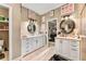 Double vanity bathroom with granite counters and a large shower at 4901 Planters Walk, Douglasville, GA 30135