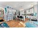 Modern kitchen with white cabinets, island, and stainless steel appliances at 4901 Planters Walk, Douglasville, GA 30135
