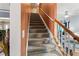 Carpeted staircase leading to the second floor at 4901 Planters Walk, Douglasville, GA 30135