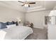 Main bedroom with a ceiling fan and large windows at 4160 Cavalier Way, Duluth, GA 30097