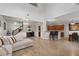 Open concept living space with high ceilings and a view of the kitchen at 704 Woodland, Woodstock, GA 30188