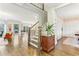 Hardwood floors, staircase, and view into living areas at 370 Park Ne Pl, Atlanta, GA 30317