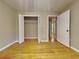 Bedroom with hardwood floors and double closets at 4048 Rainbow Dr, Decatur, GA 30034