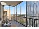 Private screened balcony offering stunning city views at 300 Peachtree St # 24-I, Atlanta, GA 30305