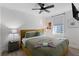 Spacious bedroom with a queen bed and city view at 300 Peachtree St # 24-I, Atlanta, GA 30305