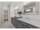 Modern bathroom with double vanity and walk-in shower at 3018 Eamont Ter, Atlanta, GA 30328