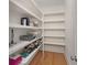 Spacious pantry with ample shelving for storage at 3018 Eamont Ter, Atlanta, GA 30328