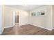 Cozy dining area with wood floors and view of the kitchen at 2318 Ousley Ct, Decatur, GA 30032