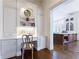 Built-in office space with custom cabinetry and a workspace at 3450 Ridgewood Nw Rd, Atlanta, GA 30327