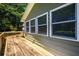 Wooden deck with view of home exterior and trees at 780 Navajo Trl, Covington, GA 30016