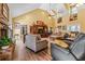 Large living room with vaulted ceiling and fireplace at 380 Stone Rd, Mcdonough, GA 30253