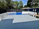 Grey stained deck overlooking the pool at 4 Crestwood Rd, Cartersville, GA 30121