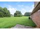 Expansive backyard featuring lush green grass and beautiful landscaping around the perimeter of the property at 20 Oak Wood Ln, Covington, GA 30016