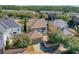 Aerial view of house and surrounding neighborhood at 2005 Heathermere Way, Roswell, GA 30075