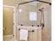 Large walk-in shower with glass enclosure and modern fixtures at 2005 Heathermere Way, Roswell, GA 30075