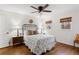 Bedroom with hardwood floors, ceiling fan and window at 3741 Hickory Se Cir, Smyrna, GA 30080