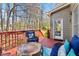 Inviting deck area with comfortable seating and picturesque views of the backyard at 1150 Cedar Bluff Sw Trl, Lilburn, GA 30047