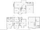 Detailed floor plan showcasing the layout of the home's first and second floor and basement at 1150 Cedar Bluff Sw Trl, Lilburn, GA 30047