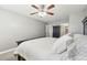 Bright bedroom with a comfy bed and ceiling fan at 3443 Summerlin Pkwy, Lithia Springs, GA 30122