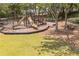 Community playground with slides, swings, and picnic tables for Gathering fun in a natural setting at 6615 Hampton Rock Ln, Cumming, GA 30041
