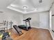 Home gym with treadmill and weight machine at 3641 Carriage Glen Way, Dacula, GA 30019