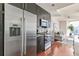 Modern kitchen with stainless steel appliances and granite counters at 1080 Peachtree St # 2406, Atlanta, GA 30309