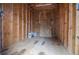 Interior of the storage building shows the open space with wooden framing at 5084 Brittany Dr, Stone Mountain, GA 30083