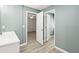 Updated bathroom with double vanity and access to bedrooms at 2685 Mars Hill Church Nw Rd, Acworth, GA 30101