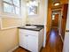 Small bathroom with vanity, sink, and mirror at 3 Bay St, Covington, GA 30014