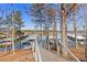 Wooden walkway to covered boat docks at 610 Lovinggood Trl, Woodstock, GA 30189