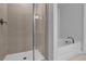 Bathroom with shower and tub at 4131 Fulson Dr, Lilburn, GA 30047