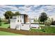 Rendering of a modern home design showcasing its multi-level outdoor living spaces and architectural style at 3534 Rockhaven Ne Cir, Atlanta, GA 30324