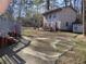 Large backyard with a wooden shed and a deck at 3566 Carry Ct, Snellville, GA 30039