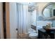 Well-lit bathroom featuring modern fixtures and decorative tiles at 953 Garibaldi Sw St, Atlanta, GA 30310